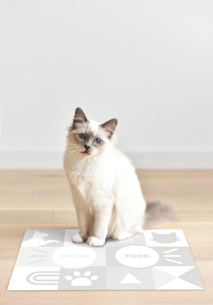 Munch White - Personalized Cat Mat
