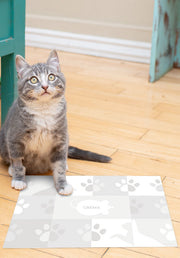 Paws White - Personalized Cat Mat