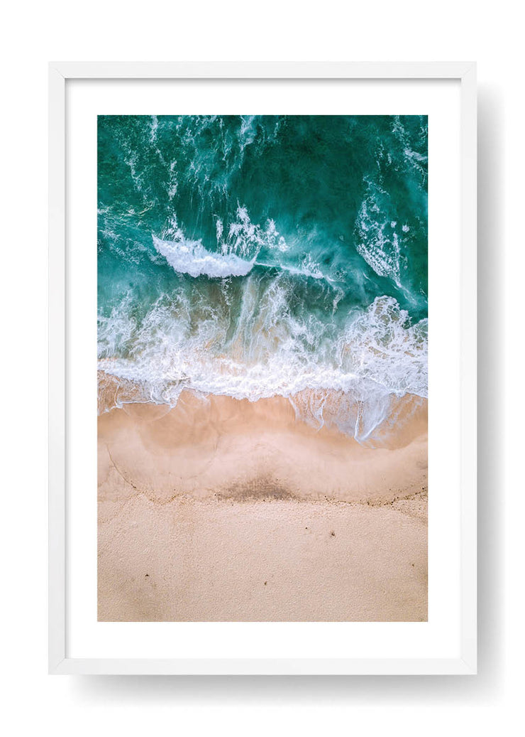 Waves Breaking On The Coast Poster