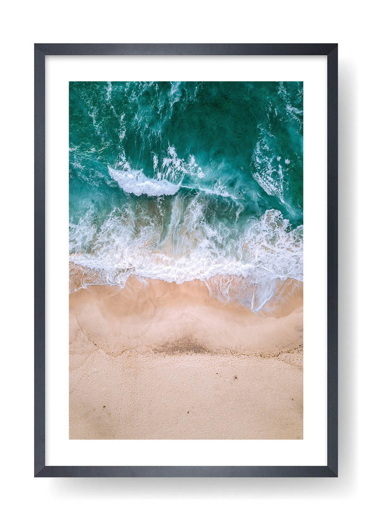 Waves Breaking On The Coast Poster