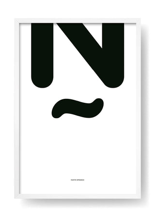 N. Lettera di design nero