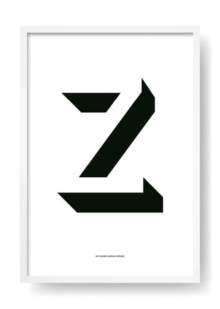 Z. Lettera di design nera