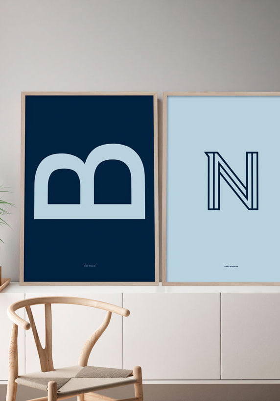 N. Color Letter Design