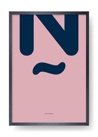 N. Design with colored letters