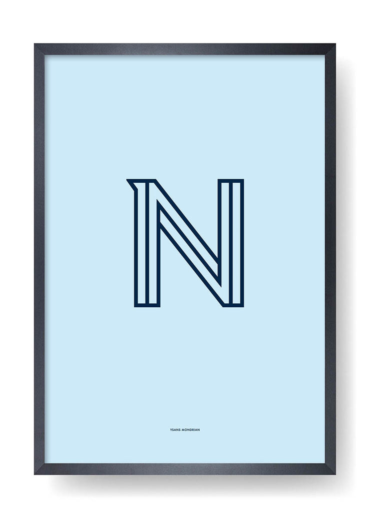 N. Color Letter Design