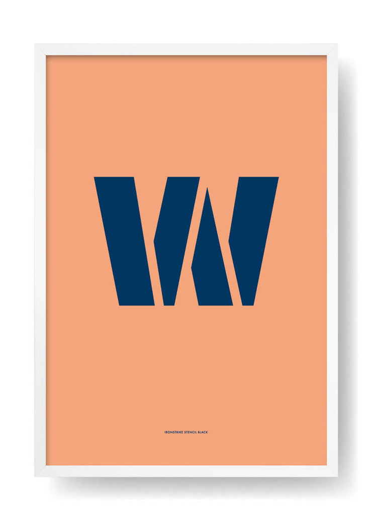 W. Color Letter Design