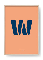 W. Color Letter Design