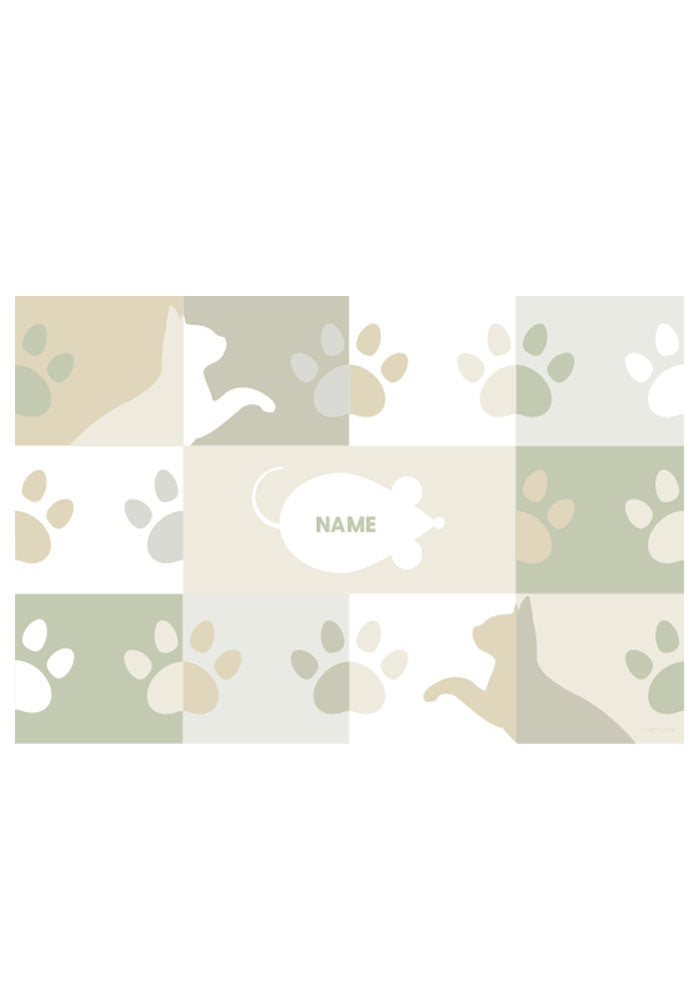 Paws Green - Personalized Cat Mat