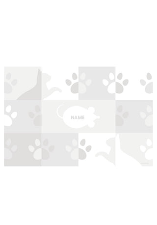 Zampe bianche - Tappetino per gatti personalizzato 