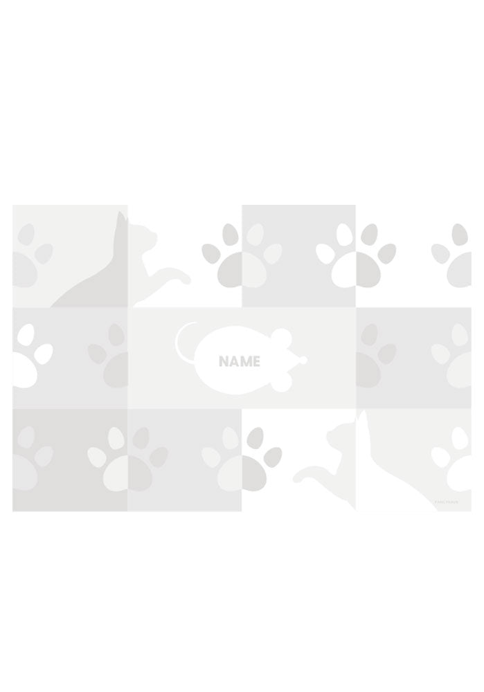 Paws White - Personalized Cat Mat