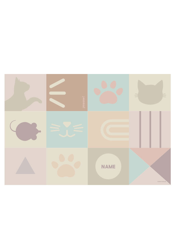 Meow Peach - Personalized Cat Mat