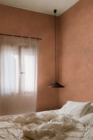 Lime Wash Terracota Papel Pared