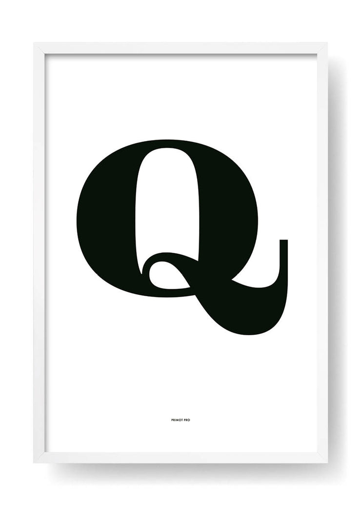 Q. Lettre design noire