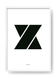 X. Lettre noire design