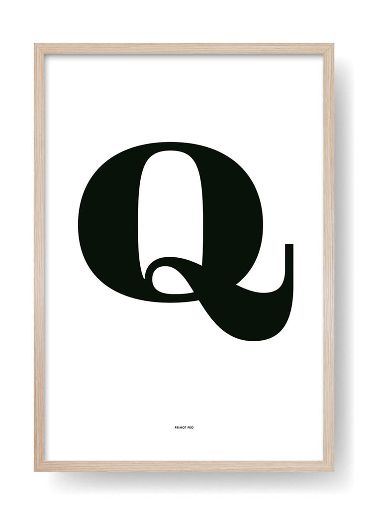 Q. Lettre design noire