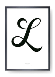 L. Lettre noire design