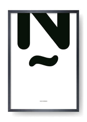 Ñ. Lettre design noire