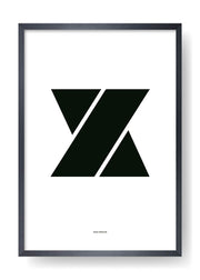 X. Lettre noire design