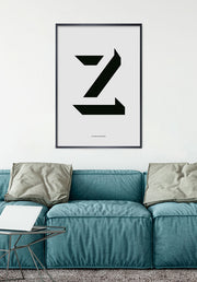 Z. Lettre noire design