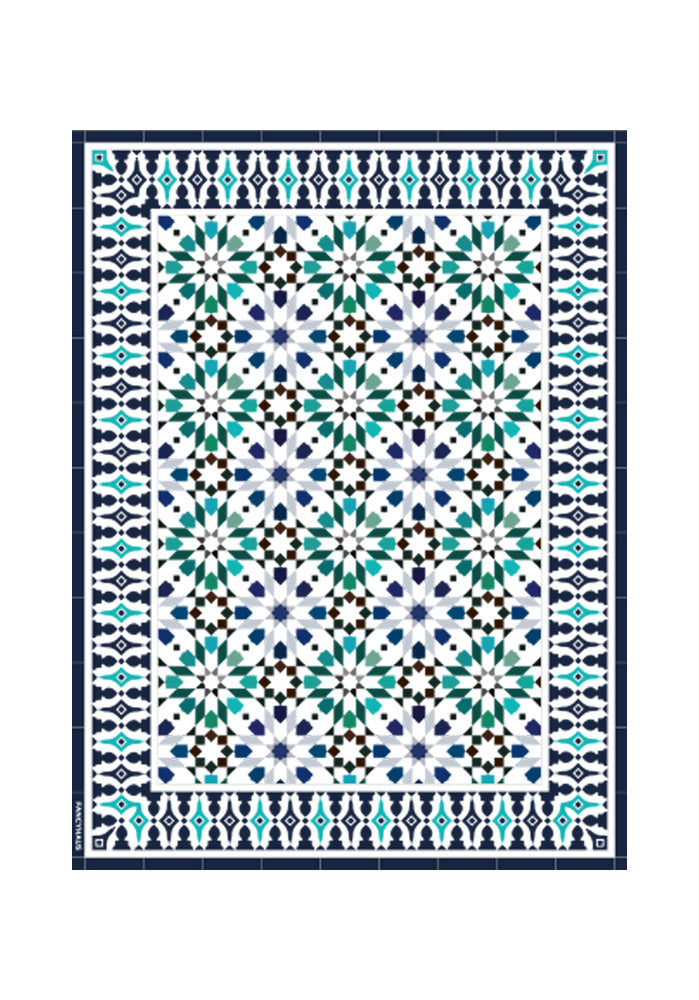 Bleu Marrakech (2 pièces)
