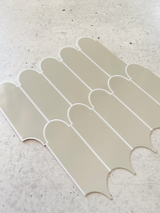 Piastrelle sirena (beige) - 10 piastrelle adesive 3D
