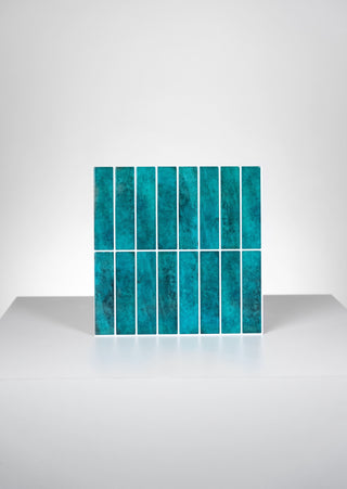 Piastrelle verticali (verdi) - 10 piastrelle adesive 3D