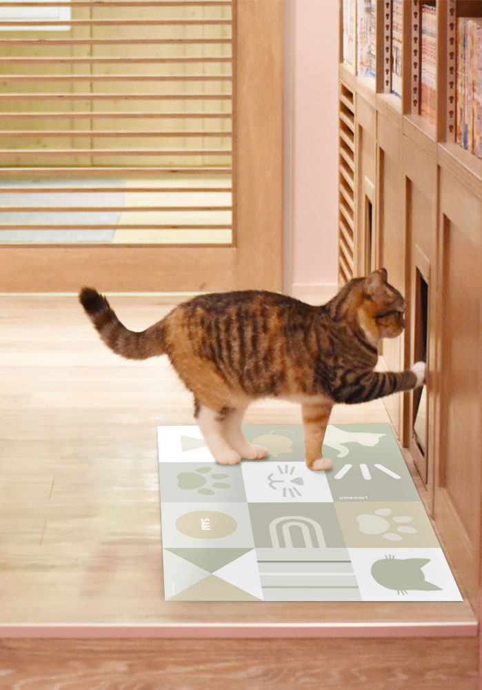 Meow Green - Tappetino personalizzato per gatti