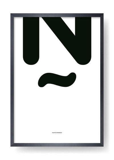 Ñ. Lettera nera di design
