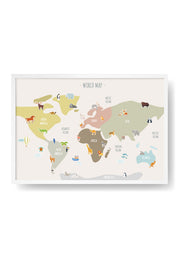 Poster con mappa del mondo
