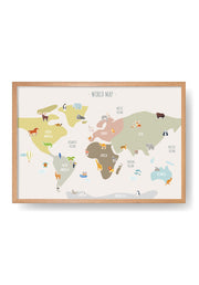 Poster con mappa del mondo