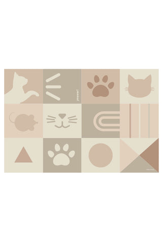 Meow Brown - Tappetino personalizzato per gatti