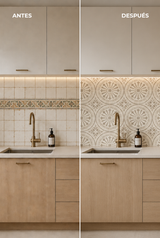 Beige Heritage Frontal Vinilo Cocina