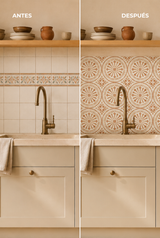 Terracotta Heritage Frontal Vinilo Cocina