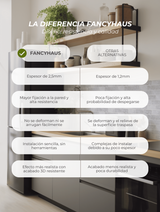 Piastrelle per metropolitane (marmo grigio) - 10 piastrelle adesive 3D