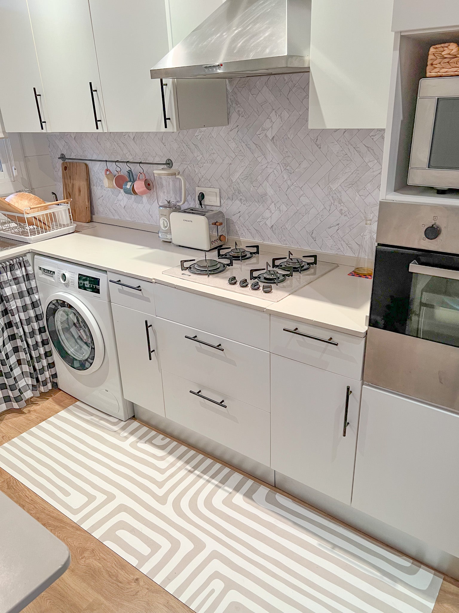 Marble Tiles - vinilo adhesivo frontal de cocina sin obras