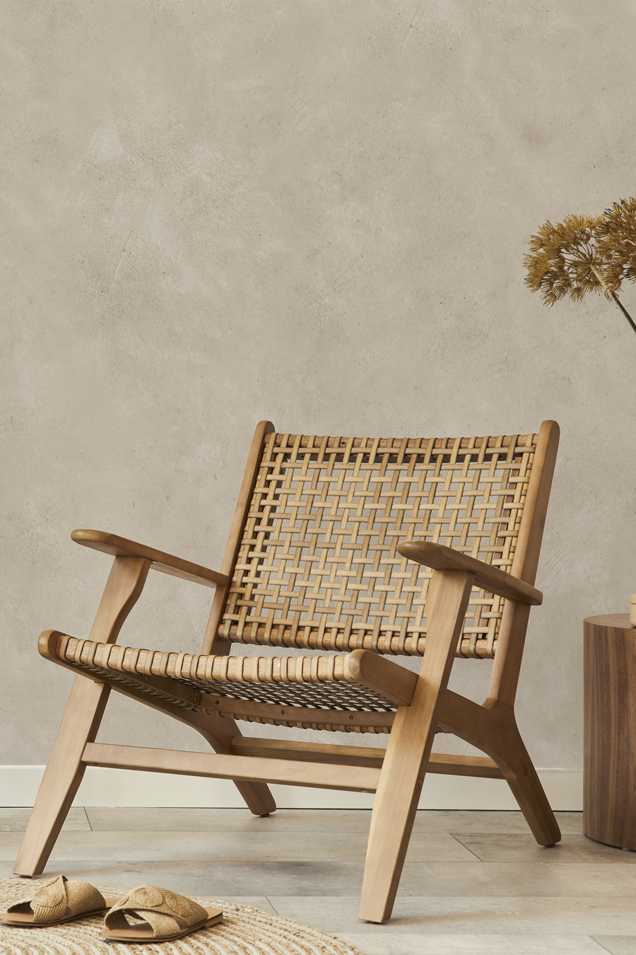 Lime Wash Beige Papel Pared