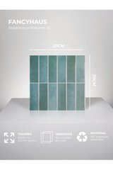 Vertical Tiles (Olive Mist) - 10 Baldosas Adhesivas 3D