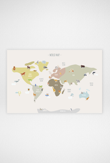 World Map Alfombra Kids