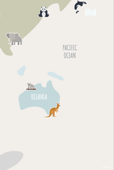 World Map Alfombra Kids