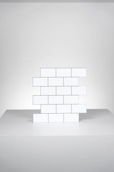 Subway Tiles (Blanco y gris) - 10 Baldosas Adhesivas 3D