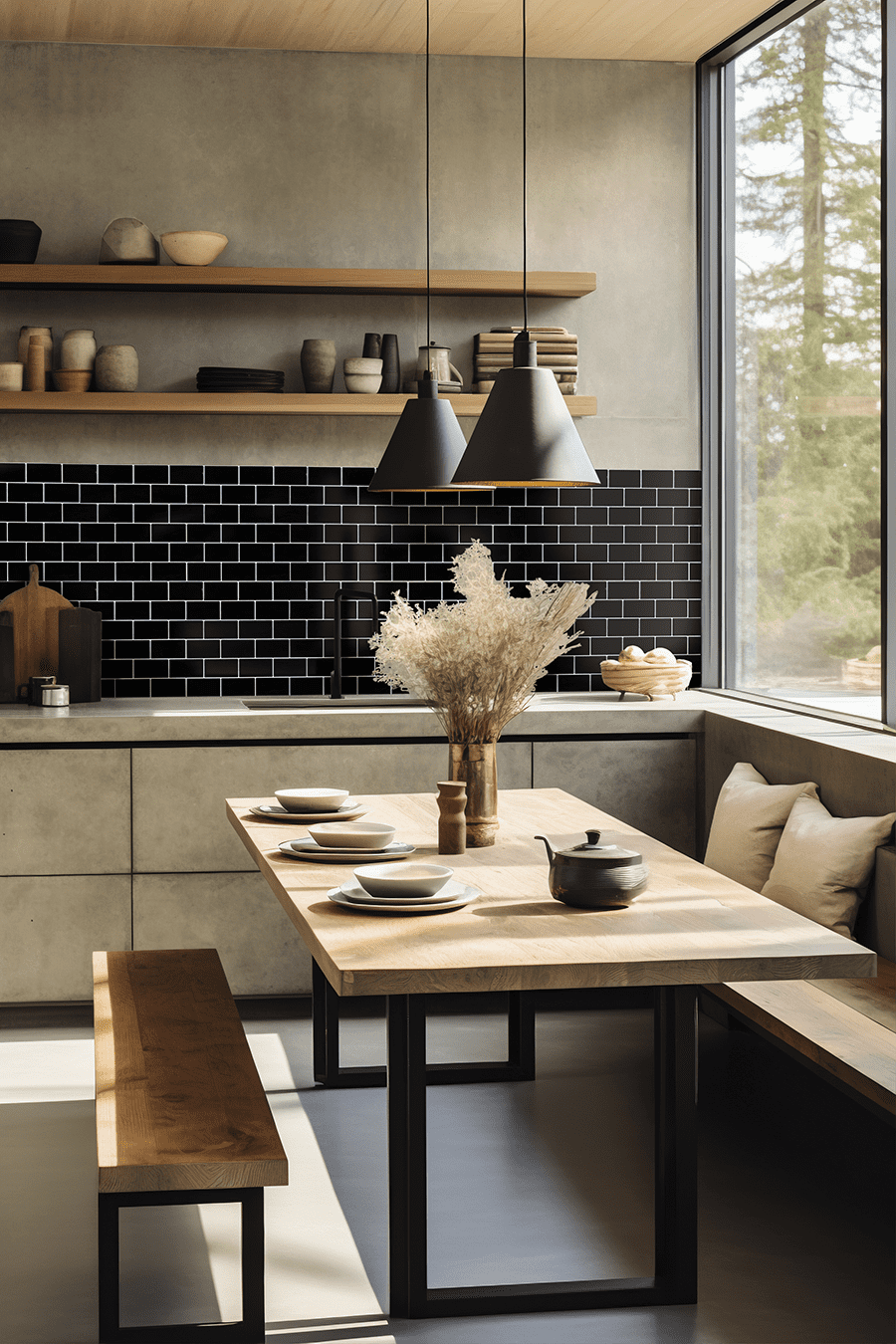 Subway Tiles (Black) - 10 3D Adhesive Tiles