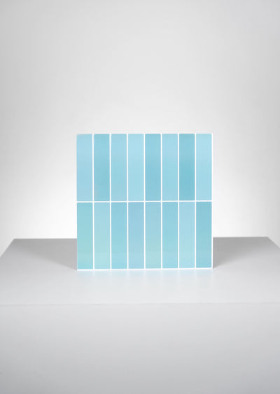 Vertical Tiles (Azul claro) - 10 Baldosas Adhesivas 3D