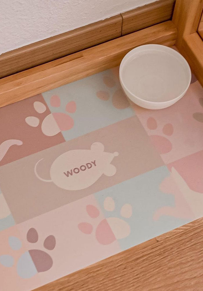 Paws Peach - Alfombrilla para gatos personalizada