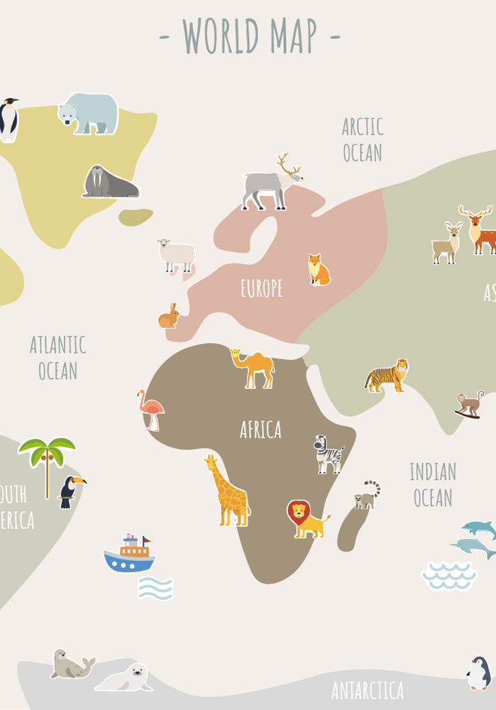 Protector de mesa World Map
