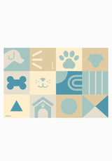Guau Blue - Alfombrilla para perros personalizada