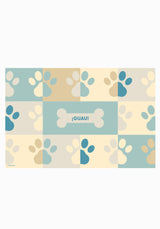 Paws Blue - Alfombrilla para perros personalizada