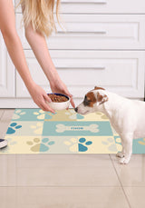 Paws Blue - Alfombrilla para perros personalizada