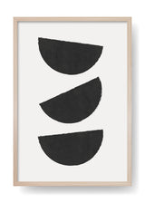 Póster Black Three Moons Geo Art