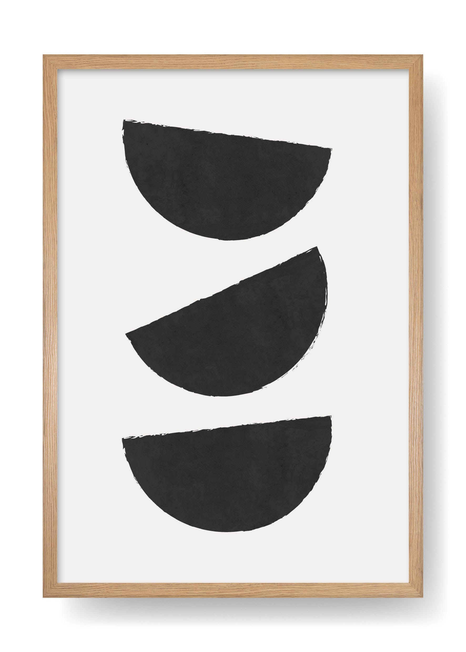 Póster Black Three Moons Geo Art