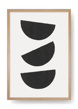 Póster Black Three Moons Geo Art
